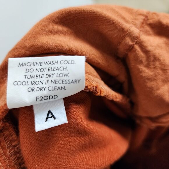 Eileen Fisher Stretch Denim SIZE 4 Low Rise straight jeans pants casual Rust - Picture 7 of 7